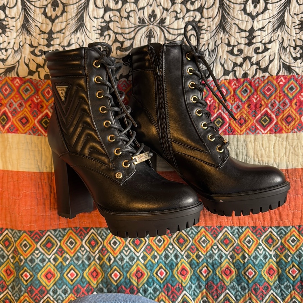 Guess brand black heeled boots